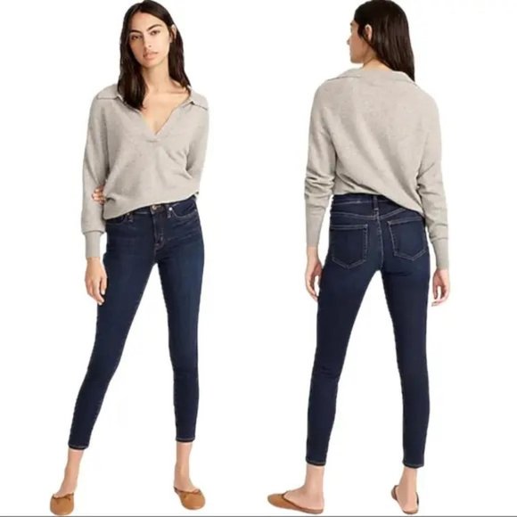 J. Crew Dark Blue Toothpick Stretch Denim Jeans Size 28 - Picture 1 of 8